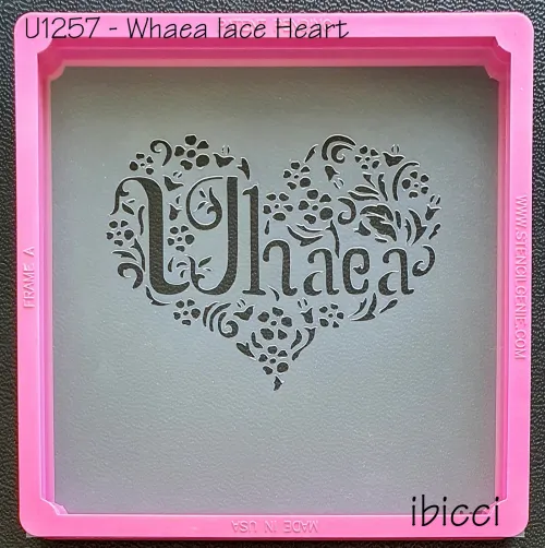 ibicci Whaea lace heart stencil